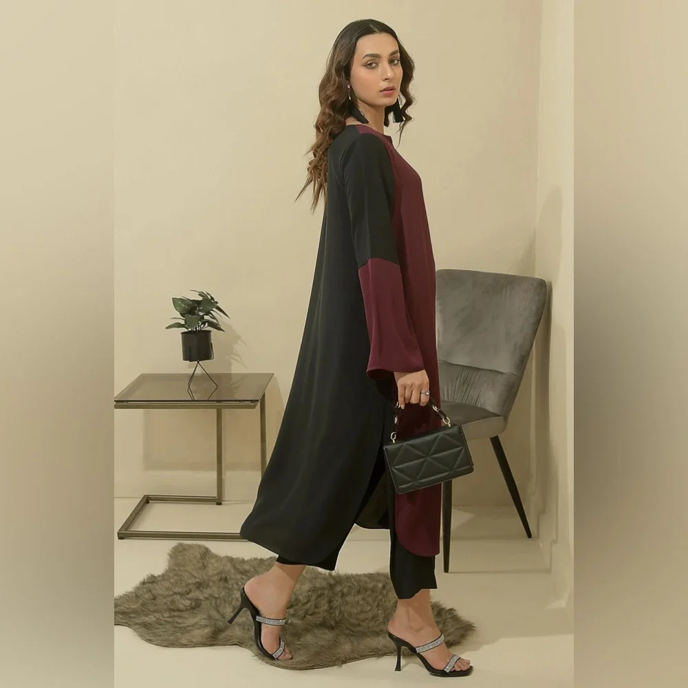 Color block Pakistani outfit - Picture 3 of 4